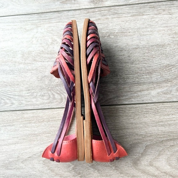 Stylish Red and Purple Women's Flats - Picture 11 of 12